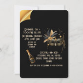 Laten we het nieuwjaarsfeest Glamorous Black inlui Kaart (Achterkant)