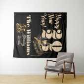 Laten we het nieuwjaarsfeest Glamorous Black inlui Wandkleed (In Situ (horizontaal))