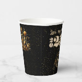 Laten we het nieuwjaarsfeest Glamorous Black luide Papieren Bekers (Rechts)
