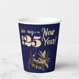 Laten we het nieuwjaarsfeest Glamorous Blue luiden Papieren Bekers
