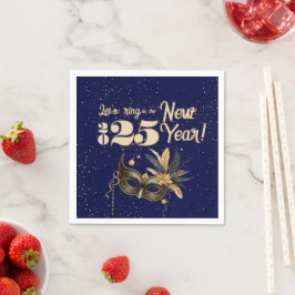 Laten we het nieuwjaarsfeest Glamorous Blue luiden Servet