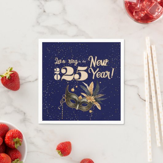 Laten we het nieuwjaarsfeest Glamorous Blue luiden Servet (Insitu)