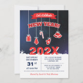 Laten we het nieuwjaarsfeest vieren kaart (Voorkant)