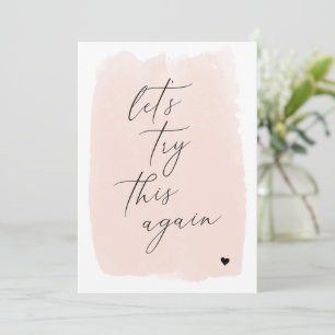 Laten we het nog een keer proberen Roze datumwijzi Save The Date
