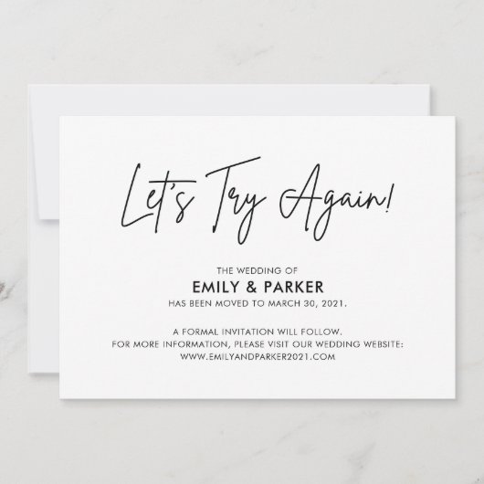 Laten we het nog een keer proberen Uitstel van het Kaart (Voorkant)