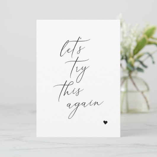 Laten we het nog een keer proberen Wijziging van p Save The Date (Staand voorkant)