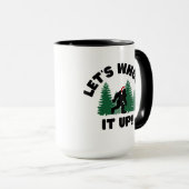 Laten we het opzwellen kerst squatchy Mok (Voorkant rechts)