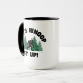 Laten we het opzwellen kerst squatchy Mok (Voorkant links)