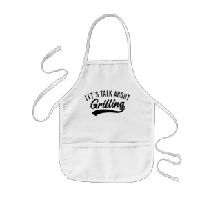 Laten we het over grillen hebben kinder schort