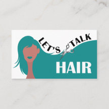 Laten we het over haar hebben Teal Model Kapsalon 