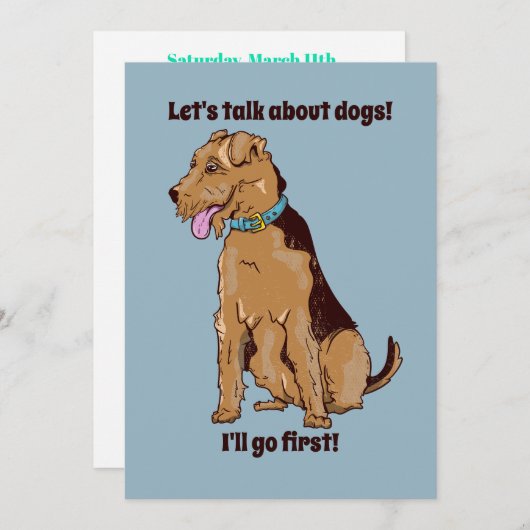 Laten we het over honden hebben kaart (Voorkant / Achterkant)