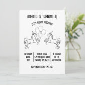 Laten we het paard rond de uitnodiging van de Birt (Staand voorkant)