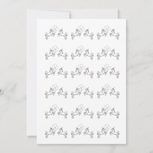 Laten we het paard rond de uitnodiging van de Birt (Achterkant)