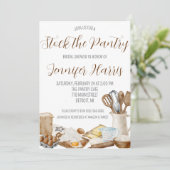 Laten we het Pantry Kitchen Theme Vrijgezellenfees Kaart (Staand voorkant)