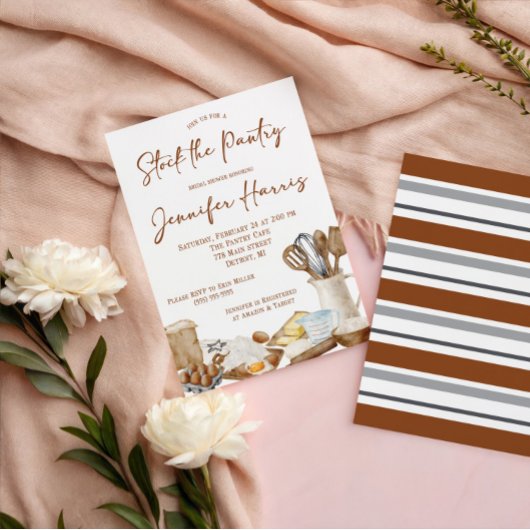 Laten we het Pantry Kitchen Theme Vrijgezellenfees Kaart