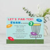 LATEN WE HET PAR-T-SHIRT Disc Golf Birthday Party  Kaart (Staand voorkant)