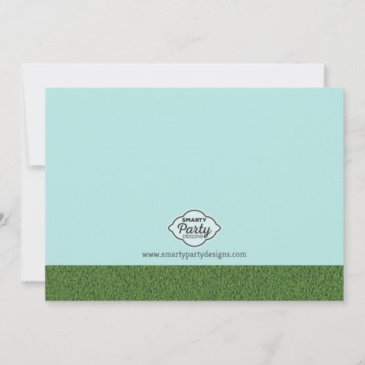 LATEN WE HET PAR-T-SHIRT Disc Golf Birthday Party  Kaart (Achterkant)