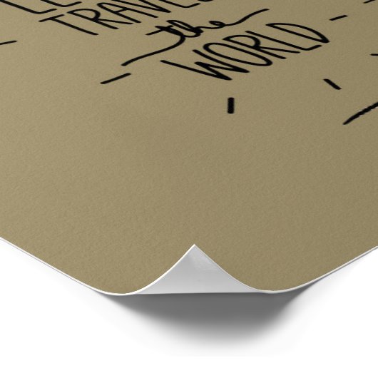 Laten we het Poster van de wereld reizen (Hoek)