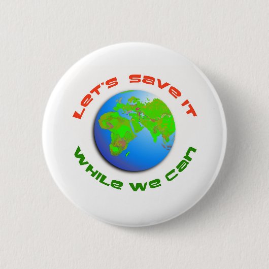 Laten we het redden ronde button 5,7 cm (Voorkant)