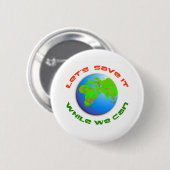 Laten we het redden ronde button 5,7 cm (Voorkant /achterkant)