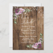 Laten we het Rustieke Bloemige Licht Reception vie Kaart (Voorkant)