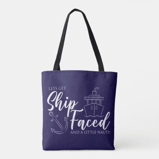 Laten we het schip nautisch onder ogen zien tote bag (Achterkant)