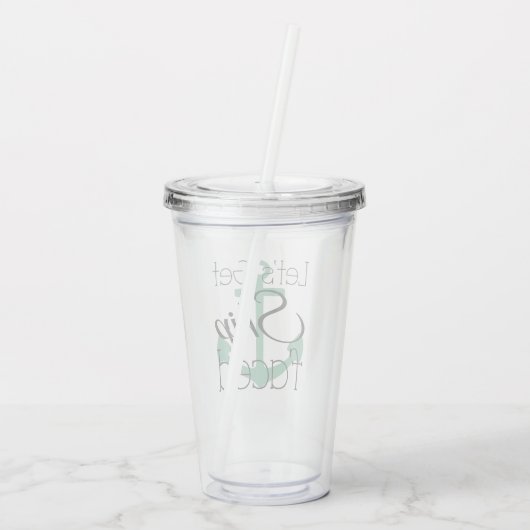 Laten we het schip voor kruiskopje krijgen acryl drinkbeker (Achterkant)