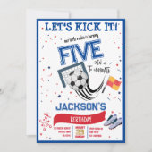 Laten we het schoppen kleine Rookie Voetbal Verjaa Kaart (Voorkant)