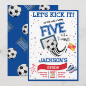 Laten we het schoppen kleine Rookie Voetbal Verjaa Kaart (Voorkant / Achterkant)