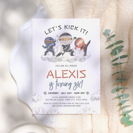 Laten we het schoppen Ninja Warrior Martial Arts V Kaart