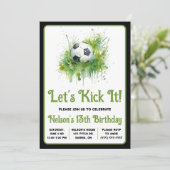 Laten we het schoppen! Voetbal thema Kinderen verj Kaart (Staand voorkant)