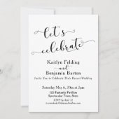 Laten we het script vieren na het huwelijksfeest kaart (Voorkant)