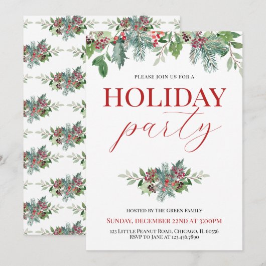 Laten we het seizoensfeest vieren kaart (Voorkant / Achterkant)