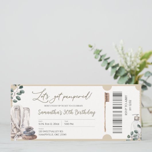 Laten we het Spa Party Ticket laten verwennen (Staand voorkant)