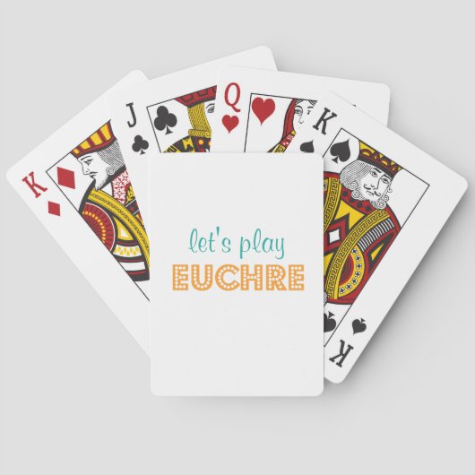 Laten we het speelkaartdeck van Euchre afspelen Pokerkaarten (Achterkant)