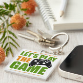 Laten we het spel spelen sleutelhanger (Voorkant Rechts)