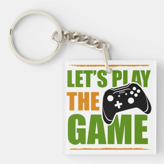 Laten we het spel spelen sleutelhanger (voorkant)