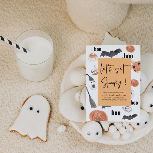 Laten we het Spookachtig maken | Halloween Feest | Kaart