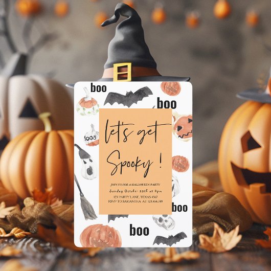 Laten we het Spookachtig maken | Halloween Feest | Kaart