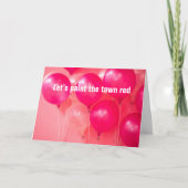 Laten we het stadsrood schilderen, een gelukkige v kaart (Voorkant)