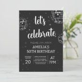 Laten we het thema Disco Black and White vieren Kaart (Staand voorkant)