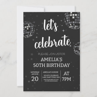 Laten we het thema Disco Black and White vieren Kaart