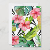 Laten we het tropische Baby shower uitnodigen Kaart (Achterkant)