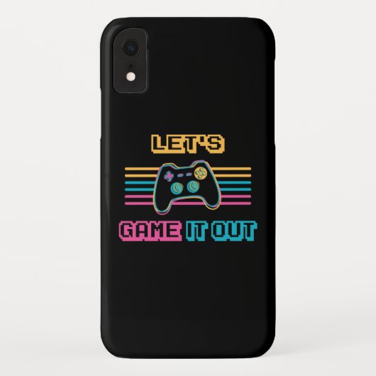 Laten we het uitgamen - Retro stijl Case-Mate iPhone Case (Achterkant)