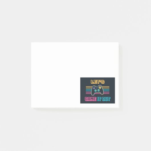 Laten we het uitgamen - Retro stijl Post-it® Notes (Voorkant)
