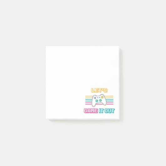 Laten we het uitgamen - Retro stijl Post-it® Notes (Voorkant)
