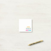 Laten we het uitgamen - Retro stijl Post-it® Notes (Op bureau)