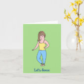 Laten we het uitnodigende wenskaart dansen kaart (Gele Bloem)