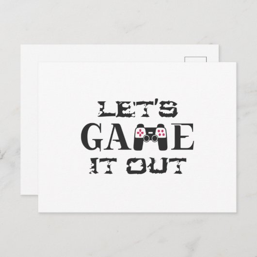 Laten we het uitspelen briefkaart (Voorkant / Achterkant)