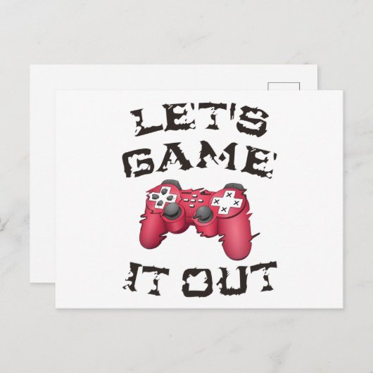 Laten we het uitspelen briefkaart (Voorkant / Achterkant)